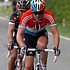 Kim Kirchen f�hrt die Spitzengruppe an mit Rodriguez und Di Luca beim Wallonischen Pfeil 2007